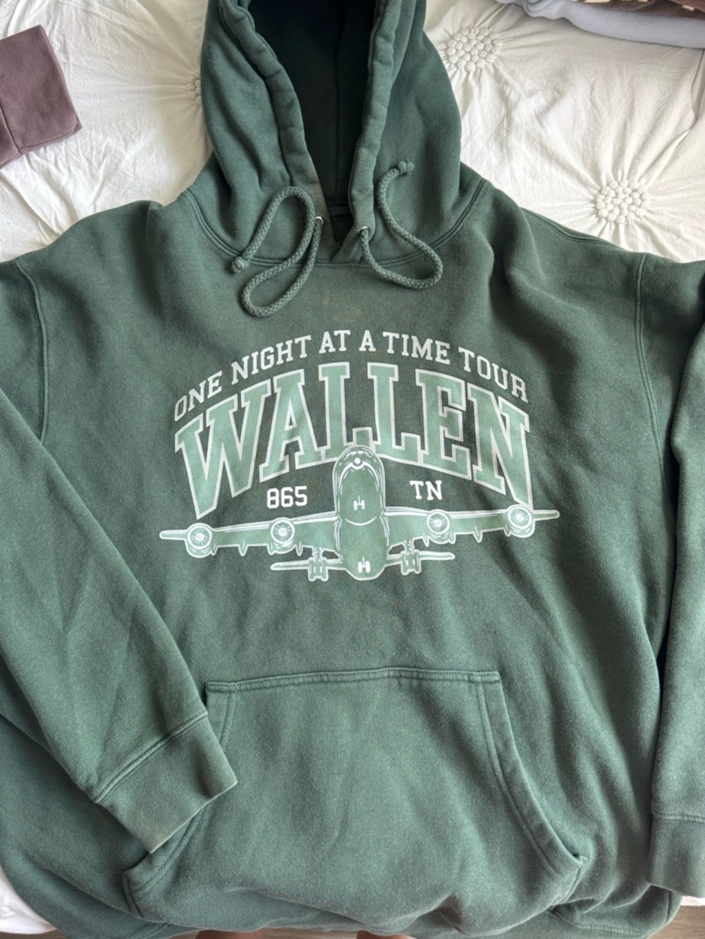 Wallen One Night At A Time Tour Green Crewneck Sweatshirt